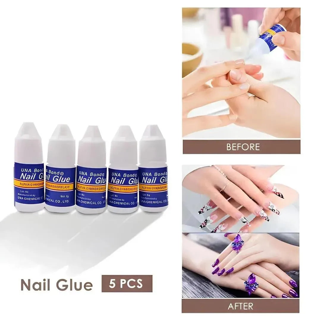 Nail Special Glue Pack of 5 – Strong Adhesive for Fake Nails, Press-On Nails & Nail Art