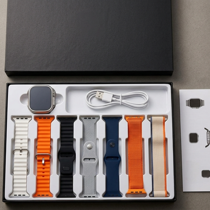 Mounra 2 BIG 2.01 Ultra Smartwatch Random Box | 7 In 1 Strap Multi-Color Bundle | Premium Design & Advanced Features