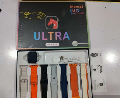Mounra 2 BIG 2.01 Ultra Smartwatch Random Box | 7 In 1 Strap Multi-Color Bundle | Premium Design & Advanced Features