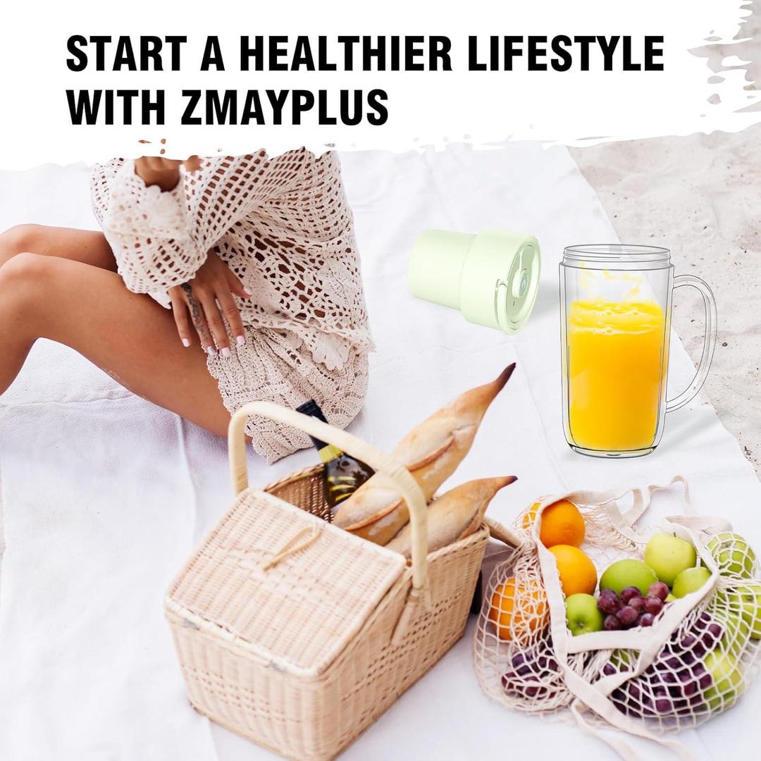Portable Electric Juicer Blender Green – USB-C Fast Charge Rechargeable Smoothie & Juice Maker