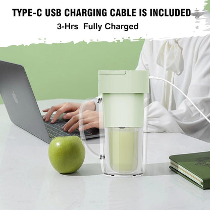 Portable Electric Juicer Blender Green – USB-C Fast Charge Rechargeable Smoothie & Juice Maker
