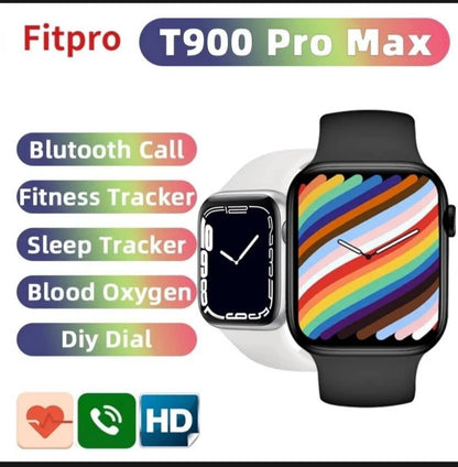 Stylish Bluetooth Smart Watch – Black, Red & White | Fitness & Call Notifications
