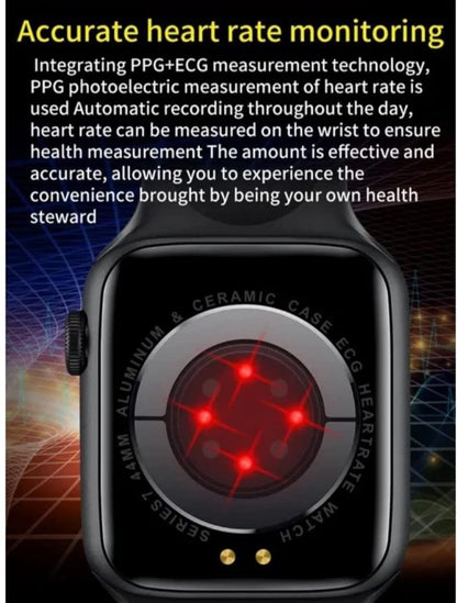Stylish Bluetooth Smart Watch – Black, Red & White | Fitness & Call Notifications