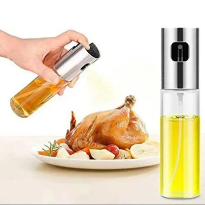 Oil Spray Bottle – Stainless Steel Food Grade Refillable Oil Mister for Cooking, BBQ, Air Fryer & Salad