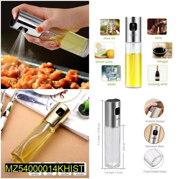 Oil Spray Bottle – Stainless Steel Food Grade Refillable Oil Mister for Cooking, BBQ, Air Fryer & Salad