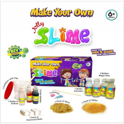 Kids Slime Kit with Glitter & Magic Glue for Ages 6+ | DIY Creative Fun Set