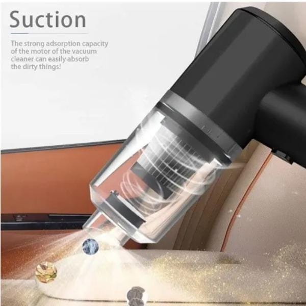 Portable 3-in-1 Car Vacuum Cleaner | USB Rechargeable | High Power Suction | Mini Handheld Vacuum for Car, Home & Office