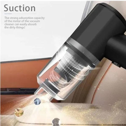Portable 3-in-1 Car Vacuum Cleaner | USB Rechargeable | High Power Suction | Mini Handheld Vacuum for Car, Home & Office