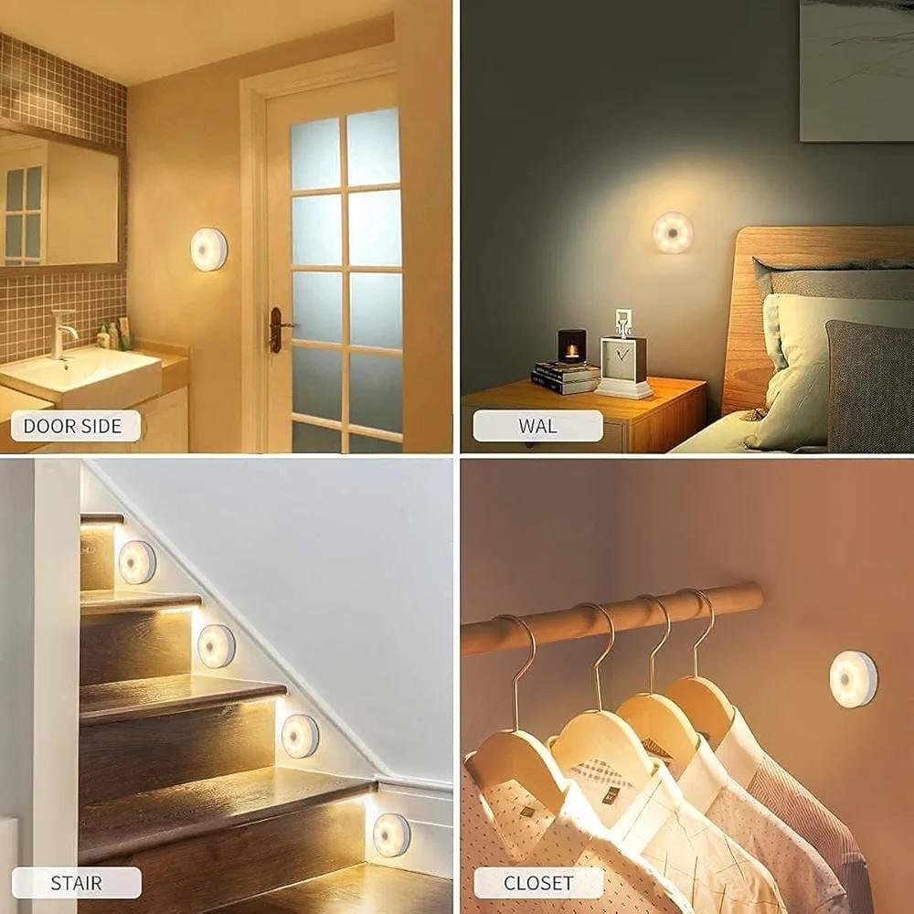 💡 Motion Sensor LED Light | Wireless Magnetic Night Light | USB Rechargeable | Smart Auto On/Off