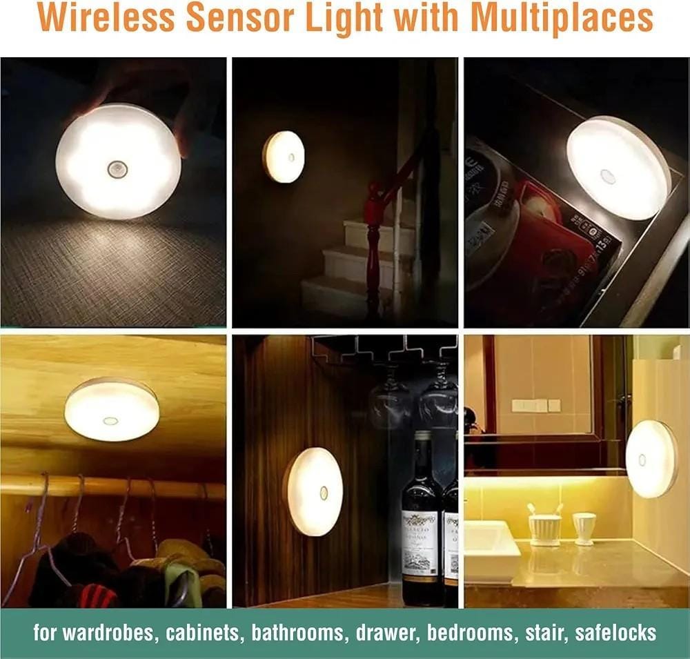 💡 Motion Sensor LED Light | Wireless Magnetic Night Light | USB Rechargeable | Smart Auto On/Off