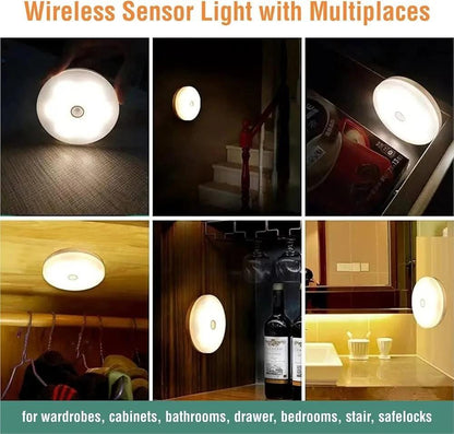💡 Motion Sensor LED Light | Wireless Magnetic Night Light | USB Rechargeable | Smart Auto On/Off