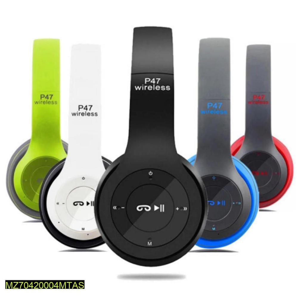 Wireless Bluetooth Headphones | Stereo Bass | TF Card, FM & AUX | Rechargeable