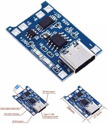 Type-C TP4056 Lithium Battery Charging Board | 1A 3.7V Li-ion Charger Module